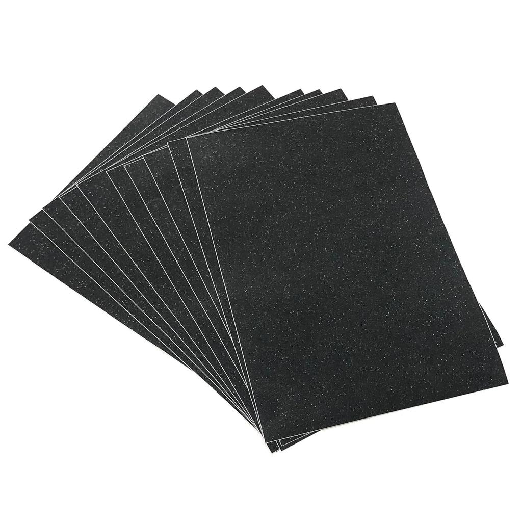 Audiophile Glitter Sticker 10 A4 Fluorescent Sheets for Jumbo A4 Cut To Your Glitter Cheering Fan Colorful Handmade Concert DIY Sparkling Gift Black