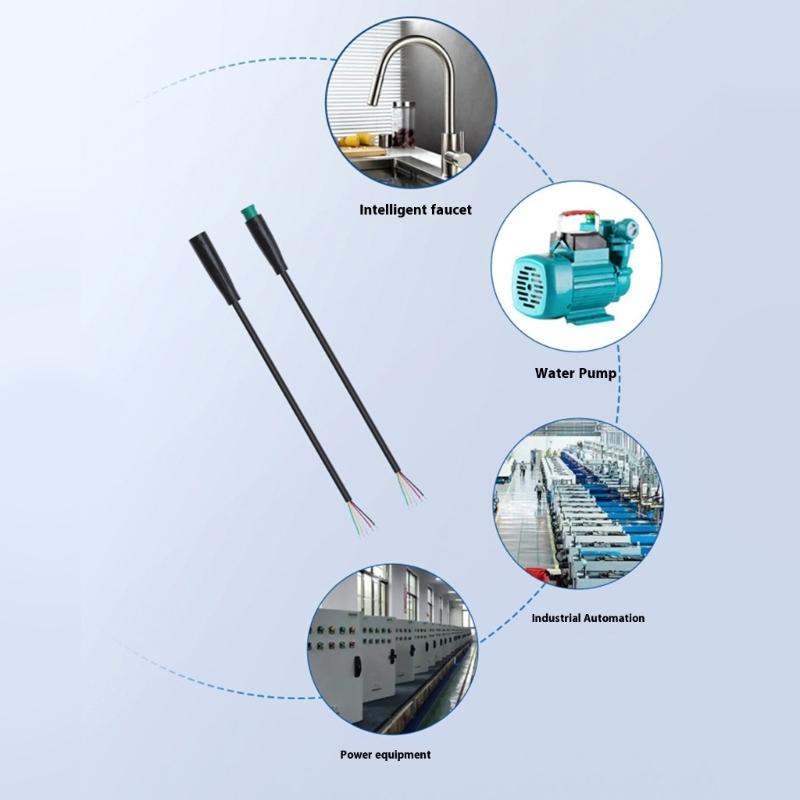 2 Pack Automotive Waterproof M6 Plug Connectors with Corrosion Resistant Design Car Repair Cable Plastic Texture for Car