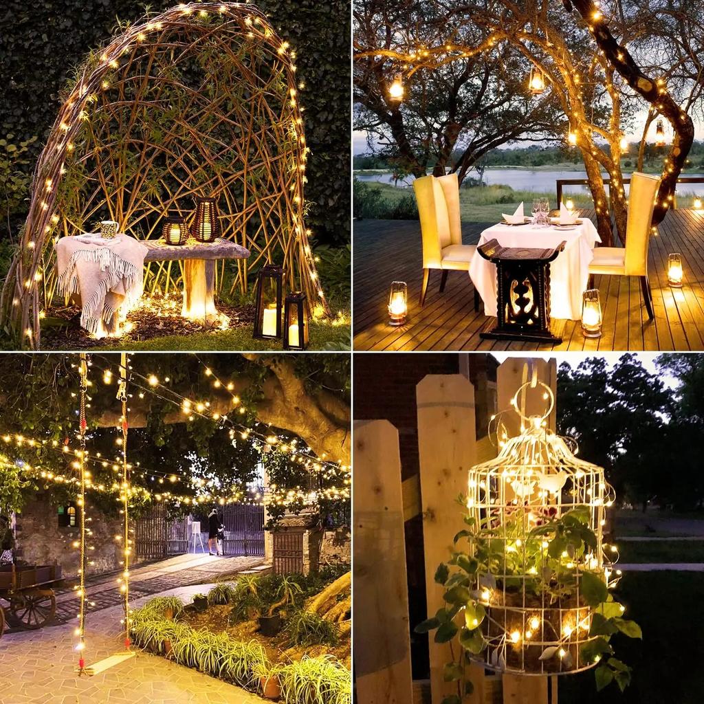 7m~20m Solar Led Light Outdoor Festoon Lamp Solar Garden Outdoor Waterproof Fairy Camping Garland String Christmas Decoration
