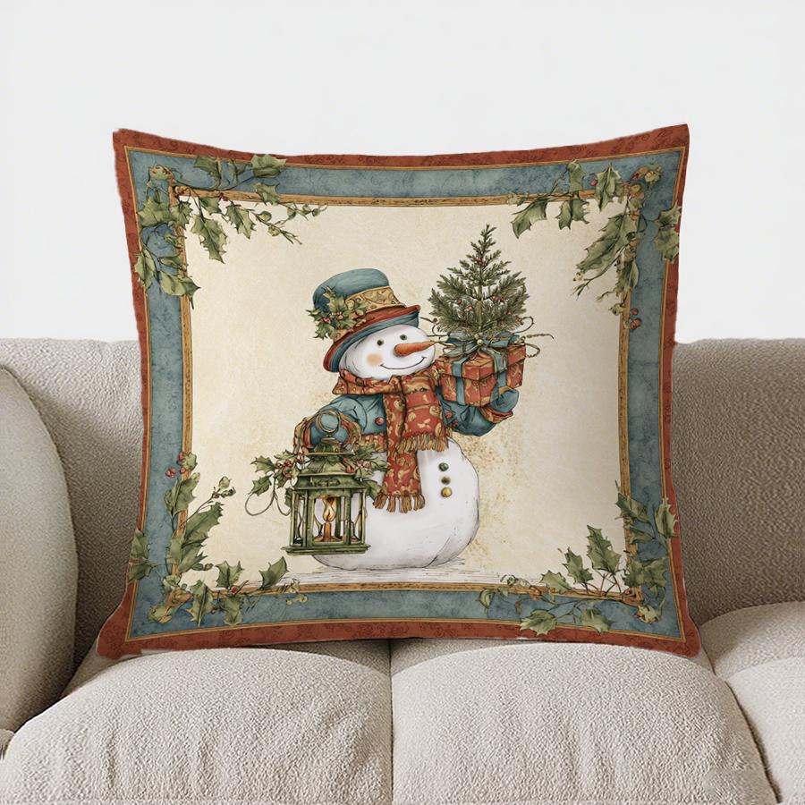 Red And White Houndstooth Patterned Throw Pillow Cover With Short Plush Print For Living Room Sofa Decoration Cushion Cover