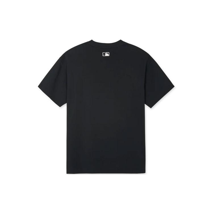 New MLB Drop Shoulder Sleeve T Shirt Women's Black 3FTSB0543-50BKS