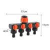 Garden Hose Pipe Splitter 4-Way Faucet Diverter Tap Hose Connector Splitter Four Independent Switches For Home Lawn Irrigation