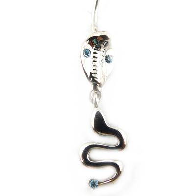 [F9022] - Body Piercing 'Mythologische Schlange' blau