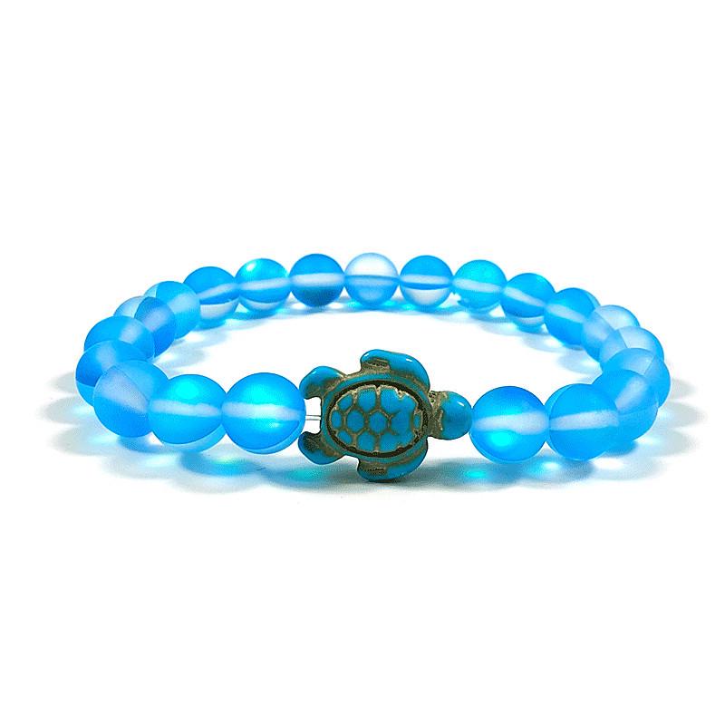 Unisex Sea Turtle Moonstone Malachite Bracelet - European/American Style