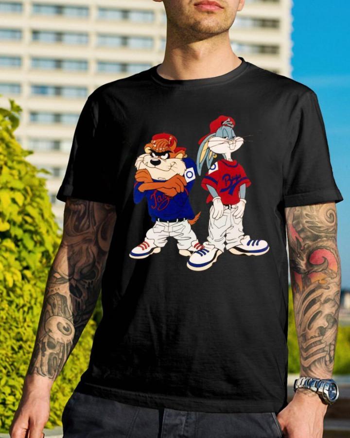 90s hip hop Bugs and Taz Kris Kross Shirt Black Unisex S-5XL Unisex T-Shirt XXL