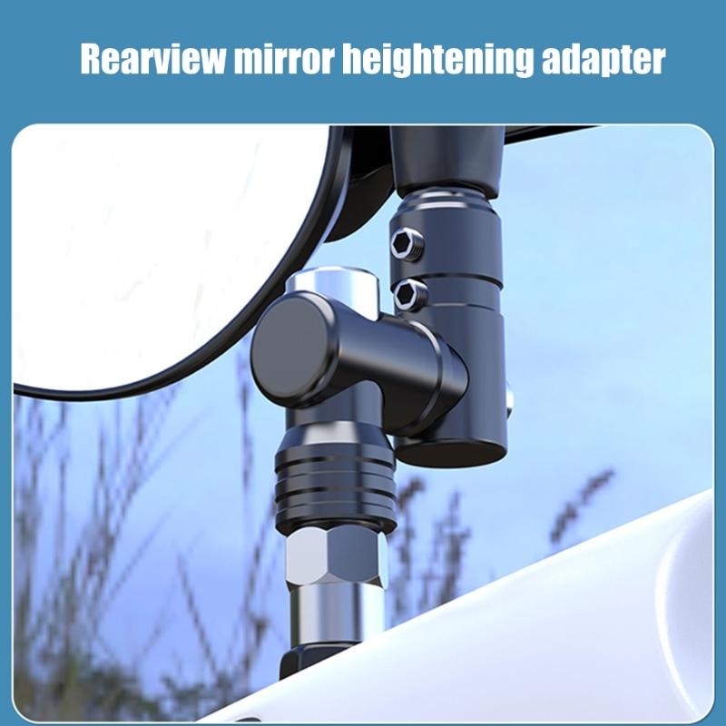 Multipurpose Motorcycle Mirror Mount Adapter Universal Fit For Standard M10 Screw Interfaces & Accessory Attachments