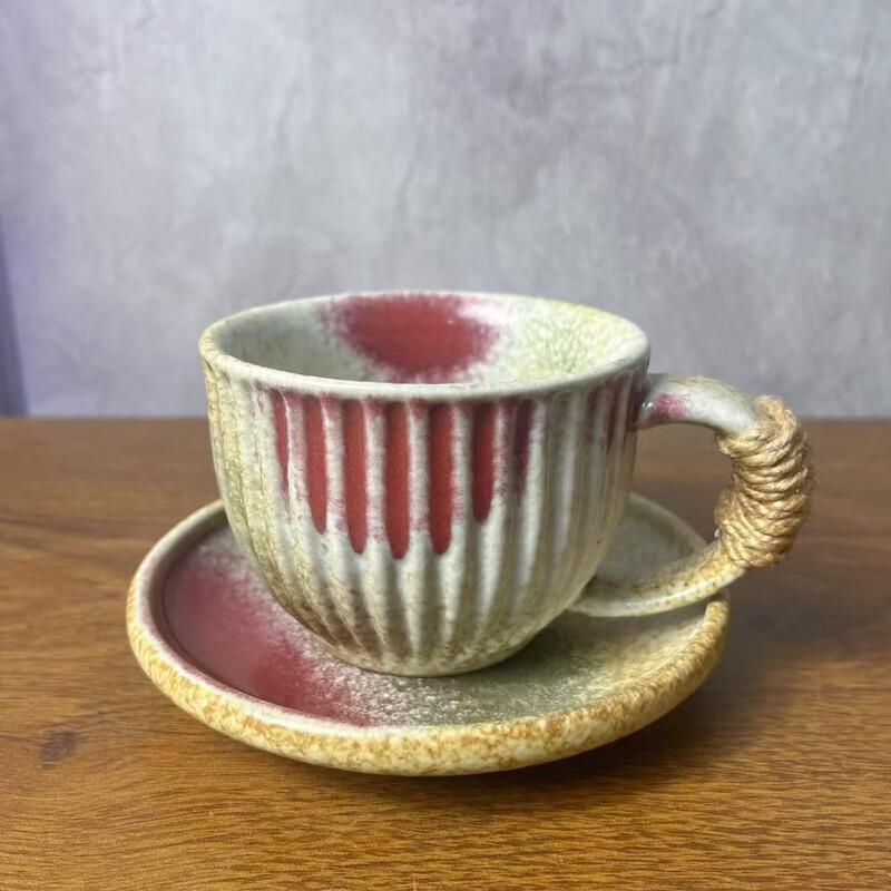 

OLOEY Artisan Ceramic Coffee Mug and Saucer Set