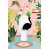 Watercolor Cute Kittens Potted Plant Canvas Print Cartoon Green Plants Animals Wall Art Postes for Modern Living Room Home Decor