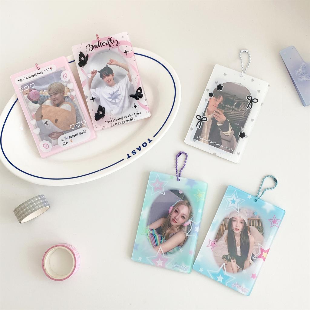 Instagram Style 3inch Acryl Pocard Holder K-Pop Idol Fans Small Pocard Frame Case ID Card Licence Protective Cover