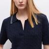 ONLY Women's Polo Collar Wool Blend Short Sleeve Knit Top