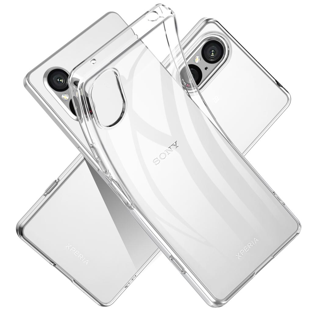 For Sony Xperia 5 V Cover Anti-fingerprint Transparent Flexible TPU Phone Case