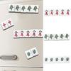 Colorful Mini Mahjong Tile Magnets 4/5Pieces Set for Refrigerator and Office Decors Miniature Board Game Charm Magnets B03E
