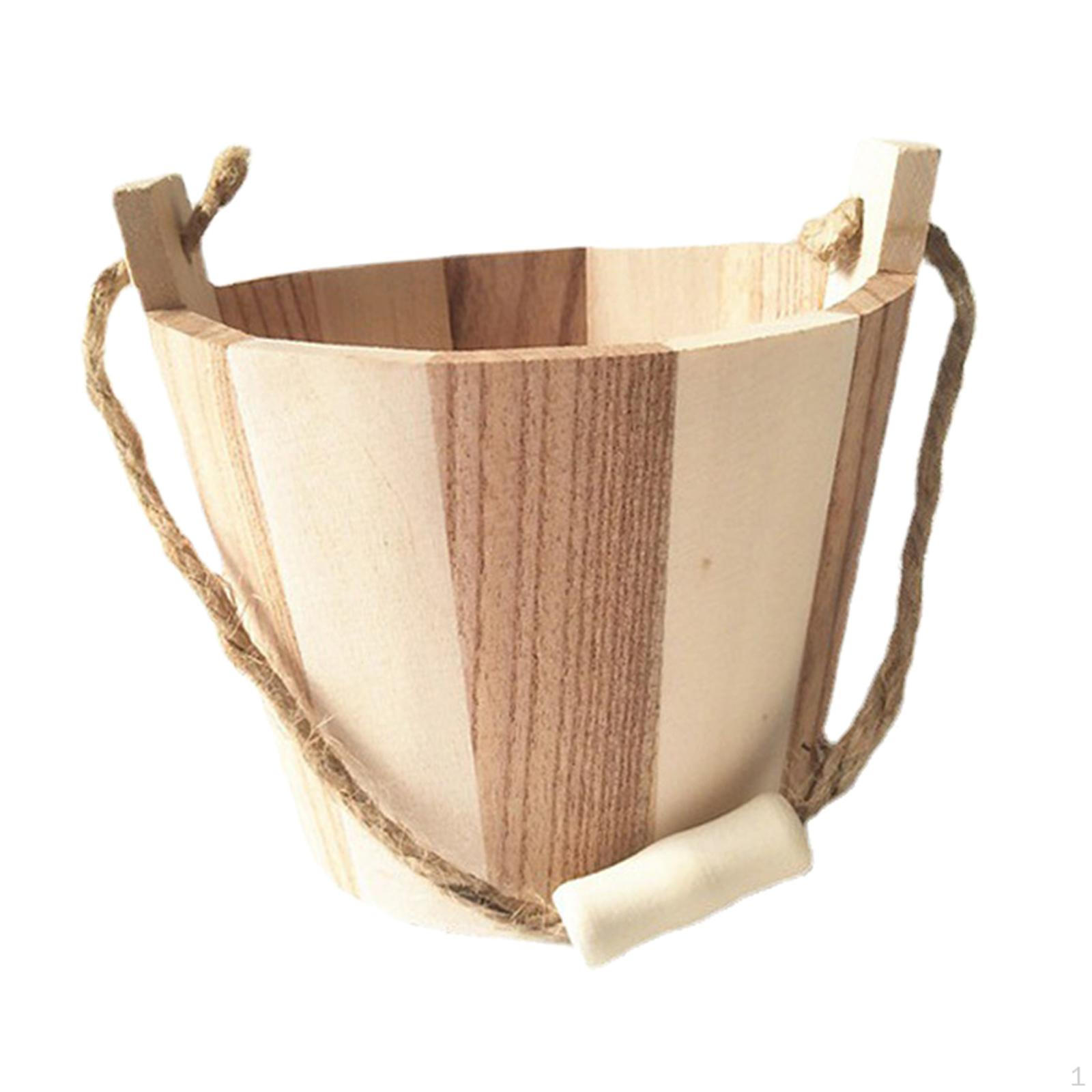 

Мини Деревянная Бочка Ведро для Хранения Игрушек Домашний Декор Ванна Фото Реквизит Миниатюрный для