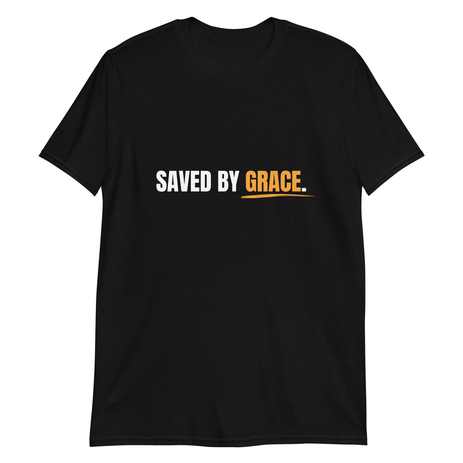 Saved by Grace Christian Faith T-Shirt Mens Womens Tees Top S