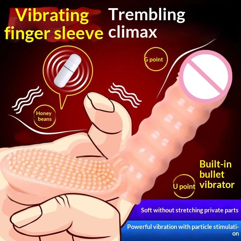 Finger Sleeve Vibrator G Spot Massager Orgasm Nipple Vagina Clitoris Stimulator Sex Toys For Women Couples Dildo Sex Shop