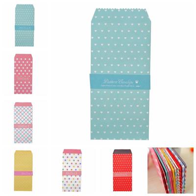 5 Stücke/1 Packung Bunte Umschläge Kleine Geschenk-Bastelumschläge Für Briefeinladungen