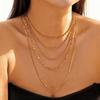 Geometric Multilayer Necklace Set For Women And Men With Copper Material And Stylish Design