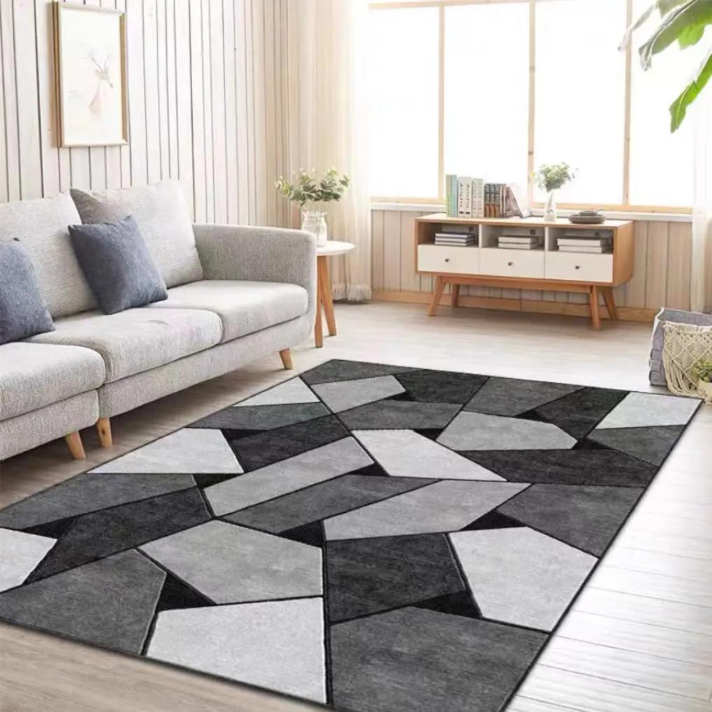 Modern Geometric Carpet for Living Room Decor Sofa Table Large Area Rugs Bedroom Bedside Foot Pad Hallway Balcony Floor Mat