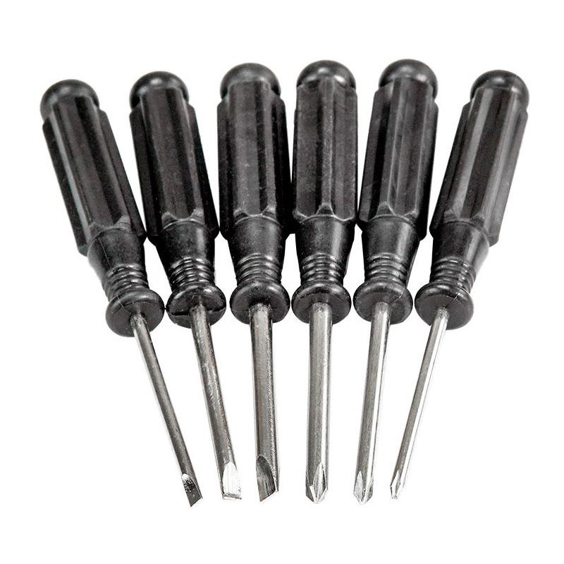Phillips & Flathead Toy Repair Screwdriver Set - 2mm, 2.5mm, 3mm with Small Black Handle