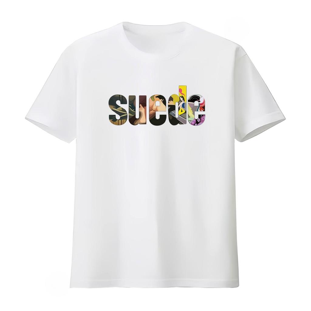 Suede Rock Band Brit Pop Brett Anderson 90s Indie Guitar T Shirt Vintage Streetwear Breathable Unisex Women 2026 Summer T Shirt