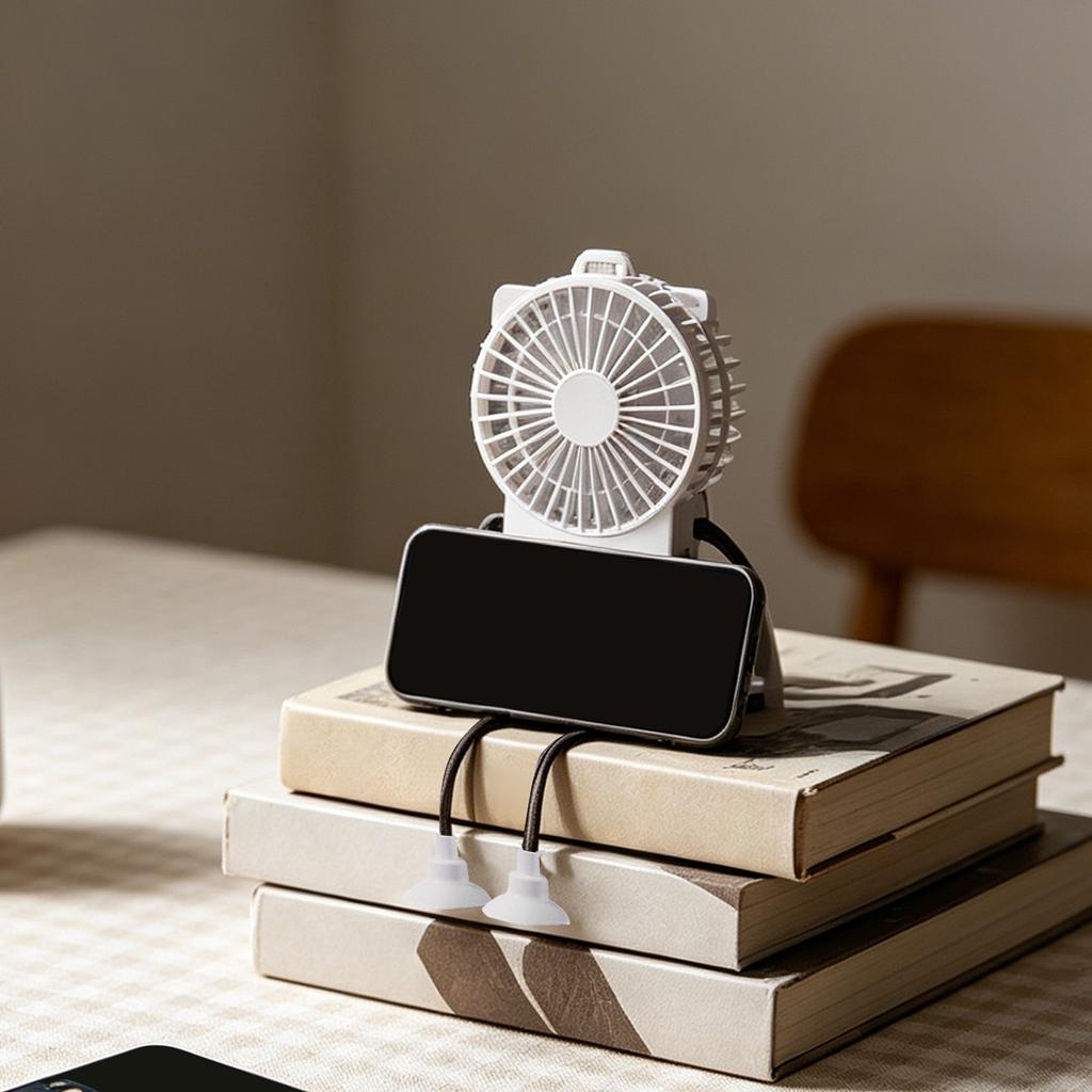 Mini USB Fan with Octopus Suction Cup Legs Adjustable Portable Small Desk Fan for Office Dormitory Kitchen Handheld Cooling Device