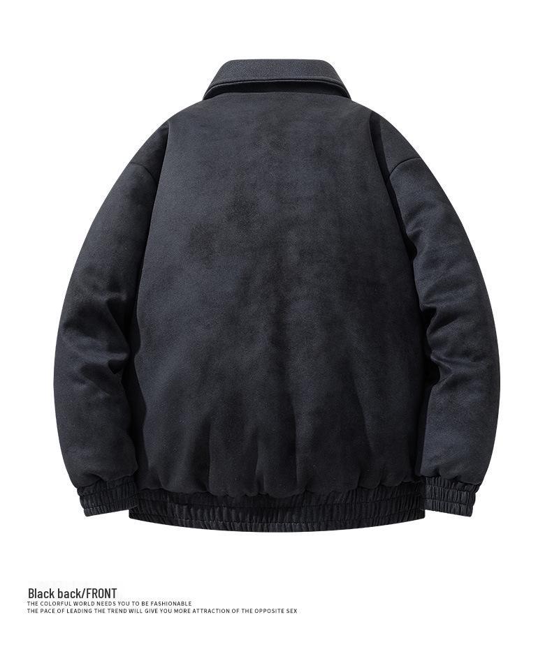 Men's Winter Retro Loose Duck Down Jacket - Thick, Warm, and Versatile with Lapel.