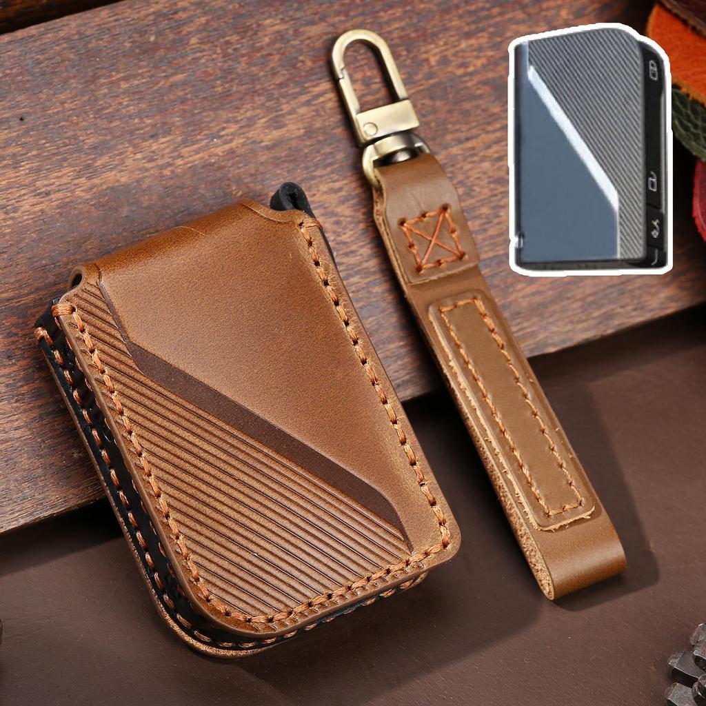 Schlüsselhülle aus Crazy-Horse-Leder ist geeignet für Lynk & Co Schlüsselhülle 030506 handgefertigte Lederautoschlüsselhülle.