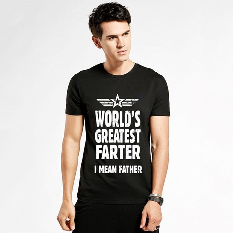 Worlds Greatest Farter Mens Funny Cotton Blend Tshirt Stylish Casual Dad Gift