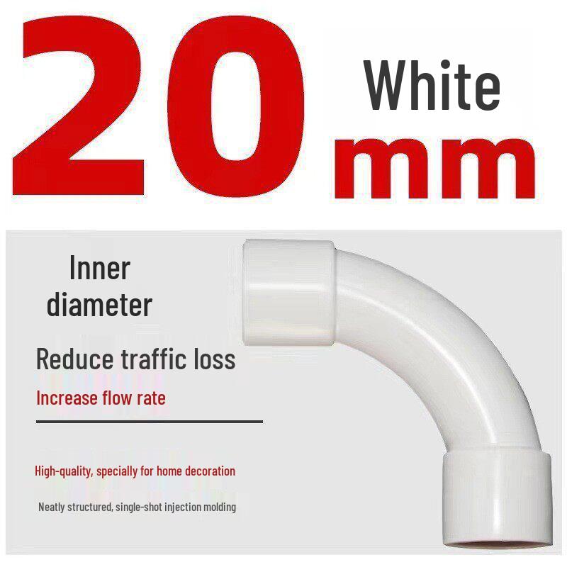 PVC16 20 Conduit, 90-Degree Large Radius Bend for Electrician Sleeve Accessories