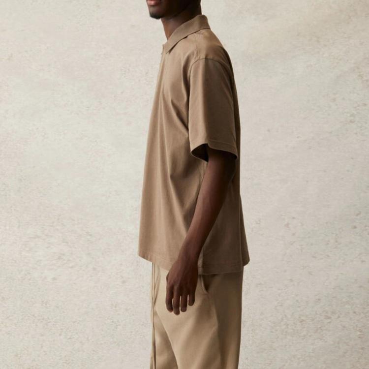 Fear of God Essentials SS21 Polo Shirt 'Taupe' Men's FOG-SS21-550