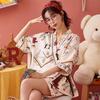Pyjama Damen Frühling und Sommer Locker Kurzarm Niedliche Oberbekleidung Dünne Heimkleidung Zweiteiliges Set