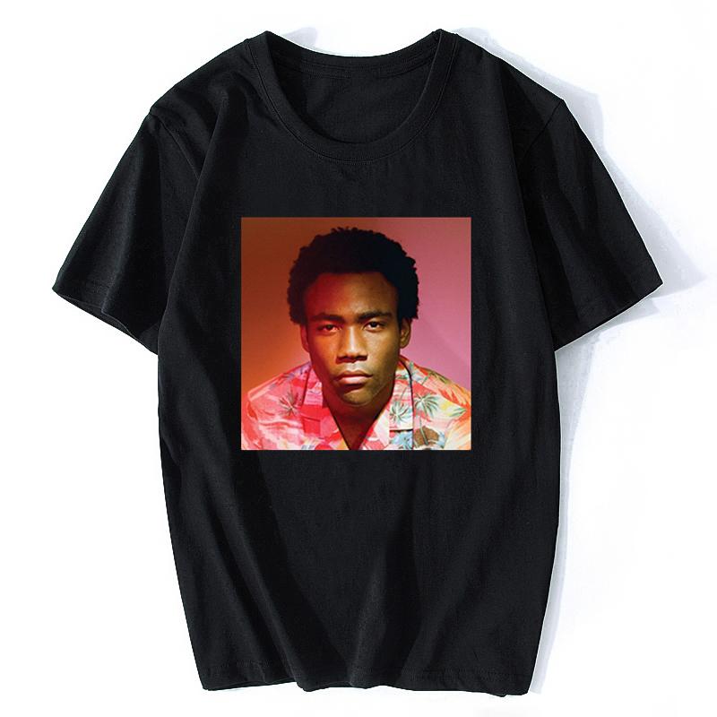 Childish Gambino Because The Internet T Shirt Poster CD LP Vinyl Summer Short Sleeves Cotton T-Shirt Fashion Top Tee  Clothin... S разноцветный