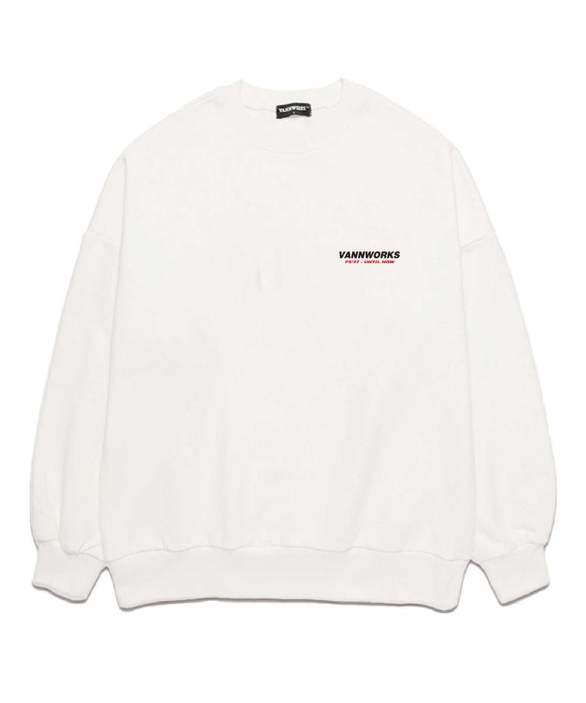 VANNWORKS Signature Logo Fleece-Lined Sweatshirt (Vnahts417) White