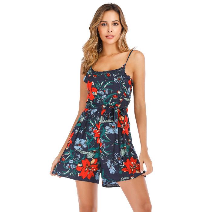 

Боди, тонкий, с круглым вырезом, теплая одежда для моделирования тела, бретелька, сексуальный однотонный комбинезон без рукавов, модная нижняя рубашка, комбинезон с цветочным принтом XL синий