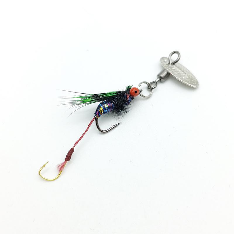 Double Hook Rattlesnake Fly: Colorful Wing Micro Lure for Mosquito, Horsemouth, Striped Fish—Bionic Nanoworm.