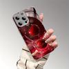 Einfache Kleine Kirschmuster Glas Galvanisiert Handyhülle Für iPhone 11 12 13 14 15 16 17 Pro Max 14 15 Plus 16E 17 Air Cover