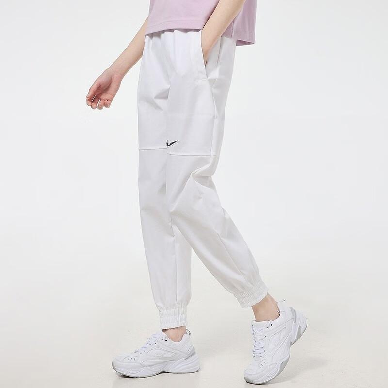 Nike Sportswear Swoosh 3D Logo Woven Cuff Sports Pants Women Pants White CZ8910-100