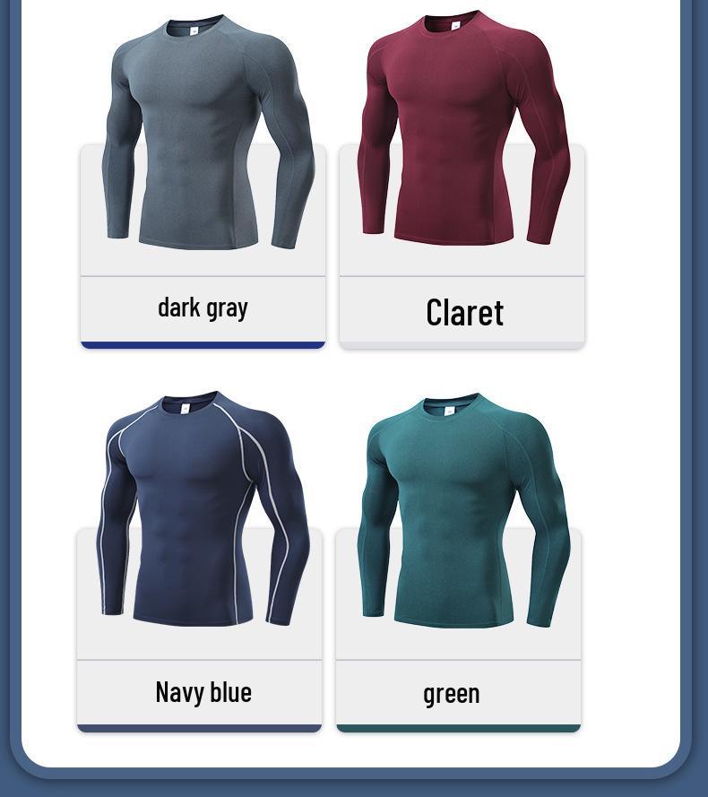 Men's Quick-Dry Breathable Long Sleeve Compression Workout Shirt