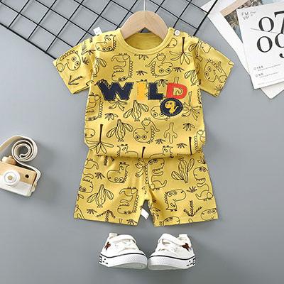 Summer Donald Duck Cartoon 2-Piece Boys Tracksuit Casual Kids Clothing Set T-shirt And Shorts Children 1-4 Years