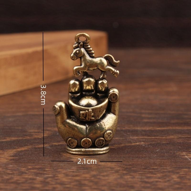 Hot! 1PC Chinese Zodiac Horse Statue Bronze Horse Desktop Decoration Tea Table Sculpture Metal Craft медный