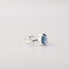 London Blue Topaz Gemstone 925 Sterling Silver Statement Jewelry Pretty Ring Gift For Wife RR-81-12