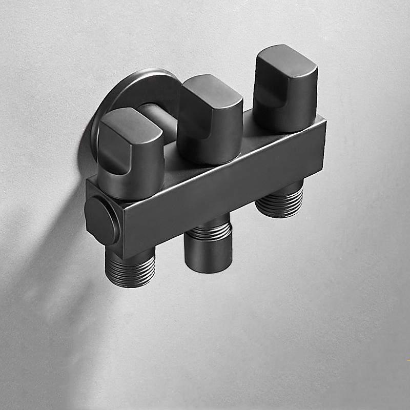1PC Bibcock One In Three Outlet Angle Valve Brass 3-Way/4-Way Water Heater Toilet Multi-Function Faucet Thread G1/2'