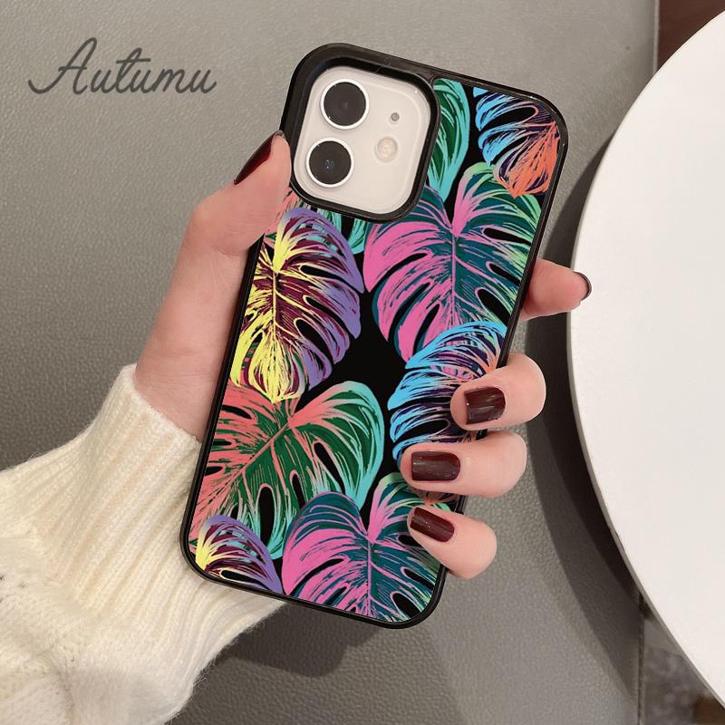 Plants Palms Jungle Phone Case for iPhone 11 12 13 14 Pro Max mini X XR XS SE 2020 6S 7 8 Plus Samsung Galaxy S21 S22 shell