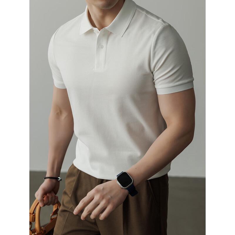 Hengyuanxiang Men's Solid Color Anti-bacterial Polo Shirt