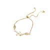 Micro-inlaid Zircon Flower Bracelet Women's Bracelet Pull-out Adjustable Jewelry