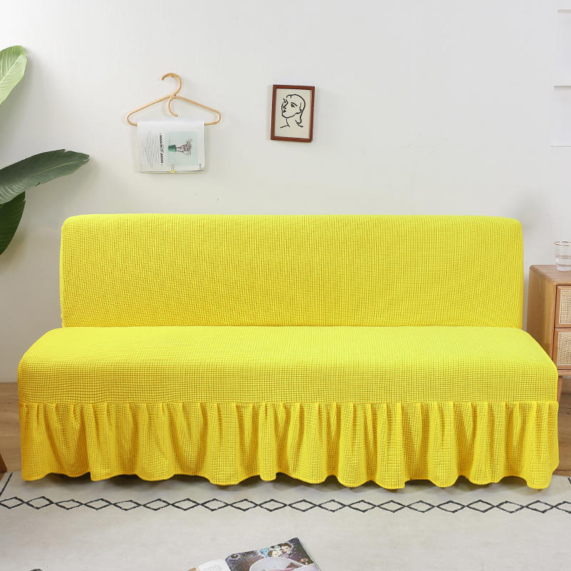Armless Folding Sofa Bed Cover Stretch Slipcovers 3 Seater Without Armrest Sofa Covers for Living Room Universal Couch Cover