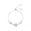 Four-leaf Clover Bracelet with Cat's Eye Stone A Luxurious and Sophisticated Jewelry Piece