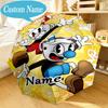 Custom Name Cartoon Cup Umbrella Folding Umbrella, Automatic Umbrella 8-Frame for Travel, Casual Lightweight Birthday Christmas Gift