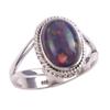 Natural Ethiopian Opal Gemstone Handmade 925 Solid Sterling Silver Ring S.8 z6f44