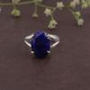 Blue Sapphire Ring, 925 Sterling Silver, Designer Ring, Statement Ring, Oval Ring, Boho Ring, Handmade Ring